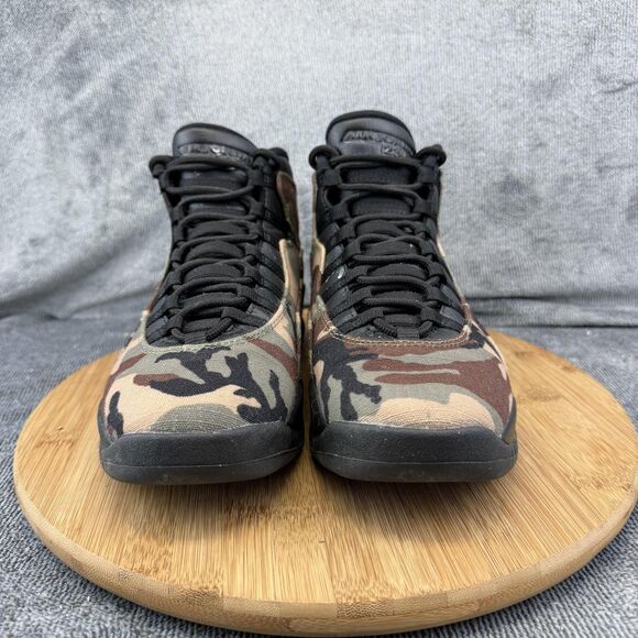 Jordan Air 10 Retro Shoes Mens Size 7.5 Woodland Brown Camo Sneakers 310805-201 - Picture 2 of 10
